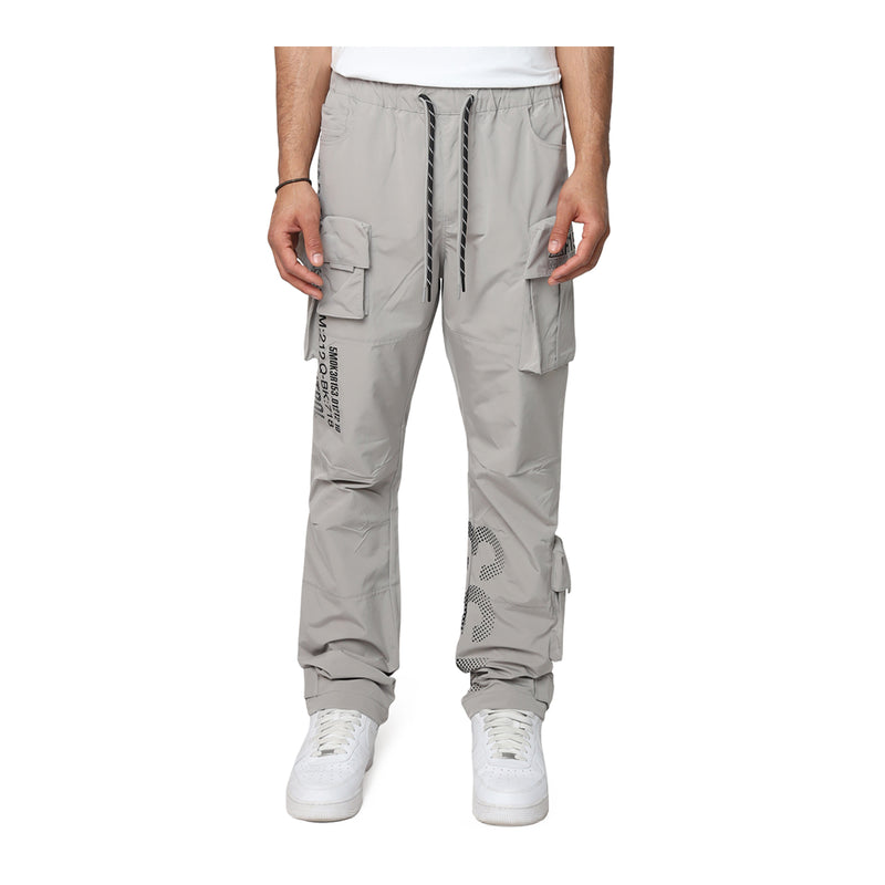 Smoke Rise Mens Multi Windbreaker Cargo Pants WP25584-Q94 Light Grey