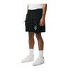 Smoke Rise Mens Utility Nylon Cargo Shorts WS24283 Black