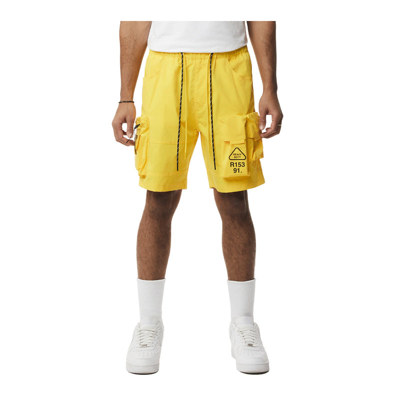 Smoke Rise Mens Utility Nylon Cargo Shorts WS24283 Canary