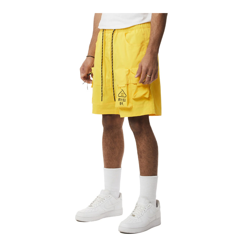 Smoke Rise Mens Utility Nylon Cargo Shorts WS24283 Canary