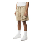 Smoke Rise Mens Utility Nylon Cargo Shorts WS24283 Khaki