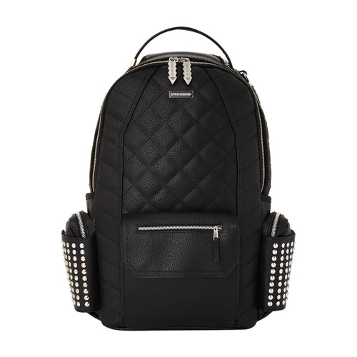 Sprayground Unisex Black Biker Quilt Cargo Backpack 910B5417NSZ Black/Grey