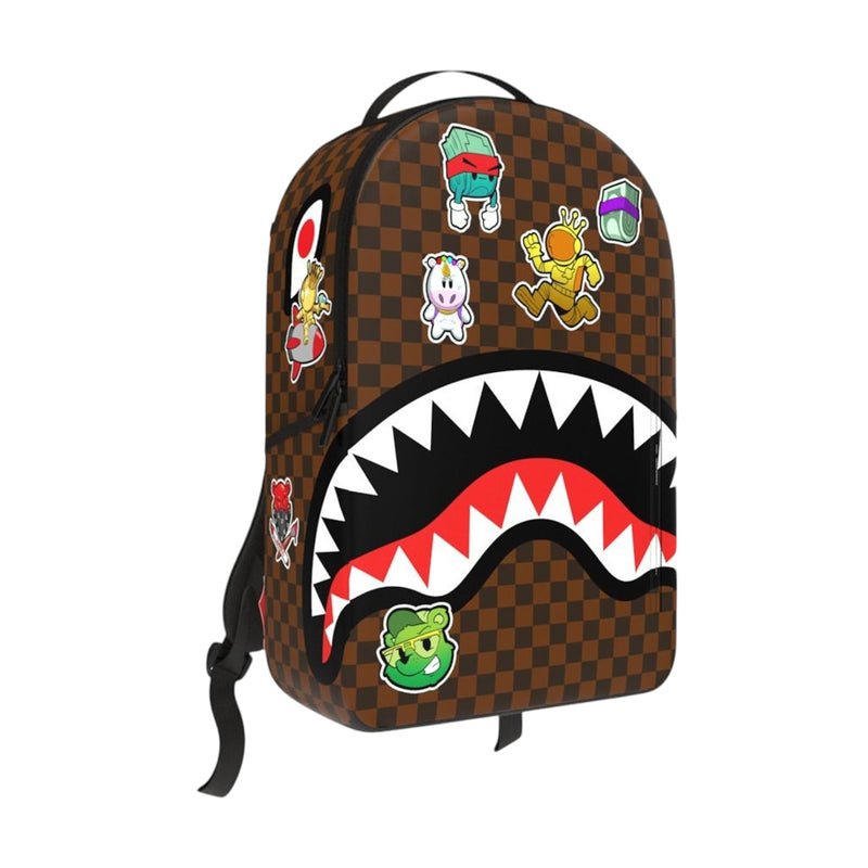 Sprayground Unisex Sticker Campaign DLXSV Backpack 910B5797NSZ Brown/Black