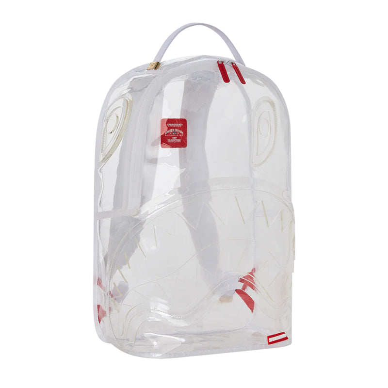 Sprayground Unisex Clear Sharkmouth DLX Backpack 910B5892NSZ White/Black
