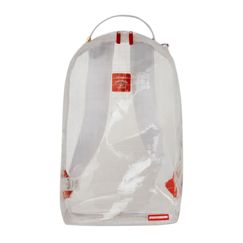 Sprayground Unisex Clear Embossed Sharks In Paris DLXSV Backpack 910B5965NSZ White/Black