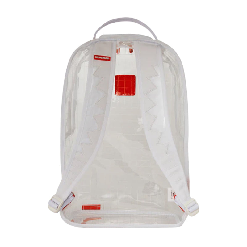 Sprayground Unisex Clear Embossed Sharks In Paris DLXSV Backpack 910B5965NSZ White/Black