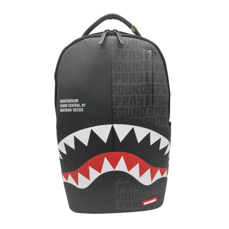 Sprayground Unisex Shark Central Split Infinity DLXSV Backpack 910B6249NSZ Black/Red