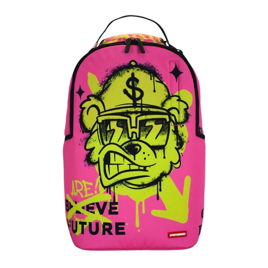 Sprayground Unisex Money Bear Graffiti DLXR Backpack 910B6731NSZ Pink