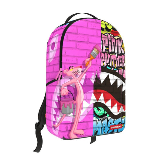 Sprayground Unisex Pink Panther Painting Over Graffiti DLXR Backpack 910B7007NSZ Pink/Multicolor