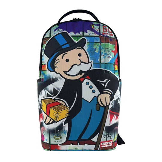 Sprayground Unisex Monopoly Man Sprayed Board DLXR Backpack 910B7021NSZ Multicolor
