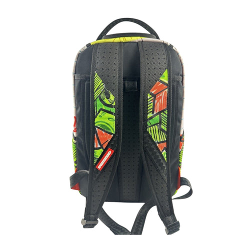 Sprayground Unisex Scribble Money DLXR Backpack 910B7108NSZ White/Green