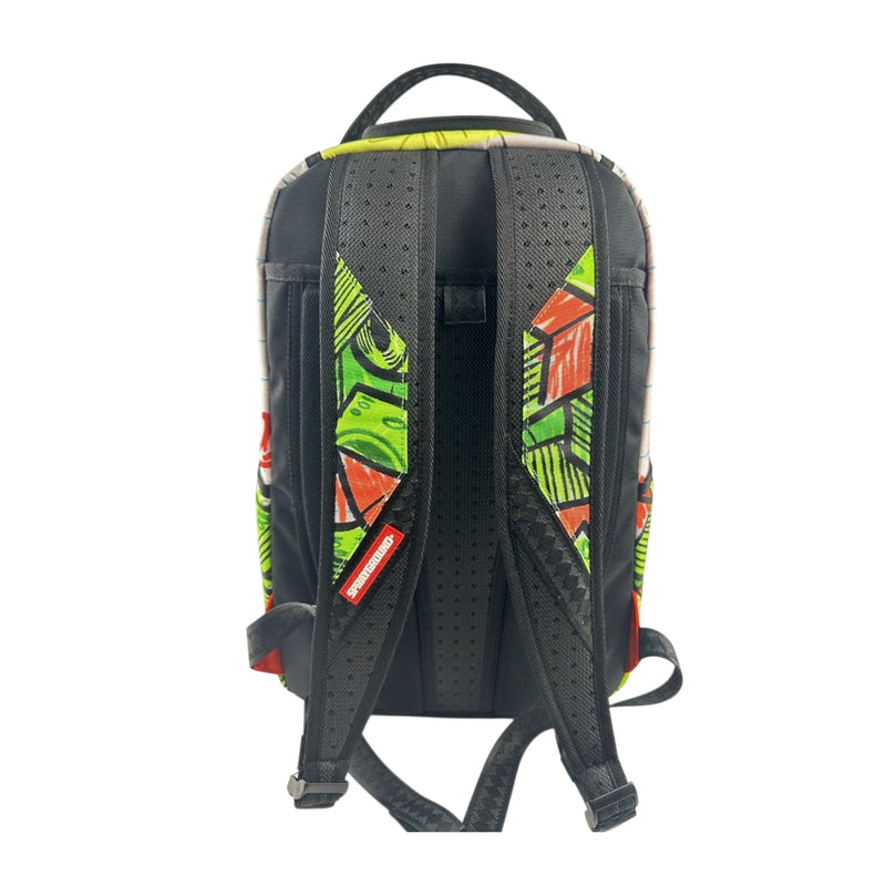 Sprayground Unisex Scribble Money DLXR Backpack 910B7108NSZ White/Green