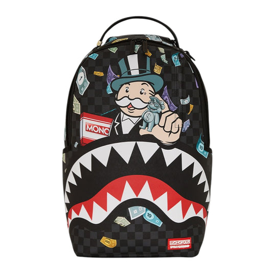 Sprayground Unisex Monopoly X Sprayground Characters DLXSV Backpack 910B7118NSZ Grey/Black