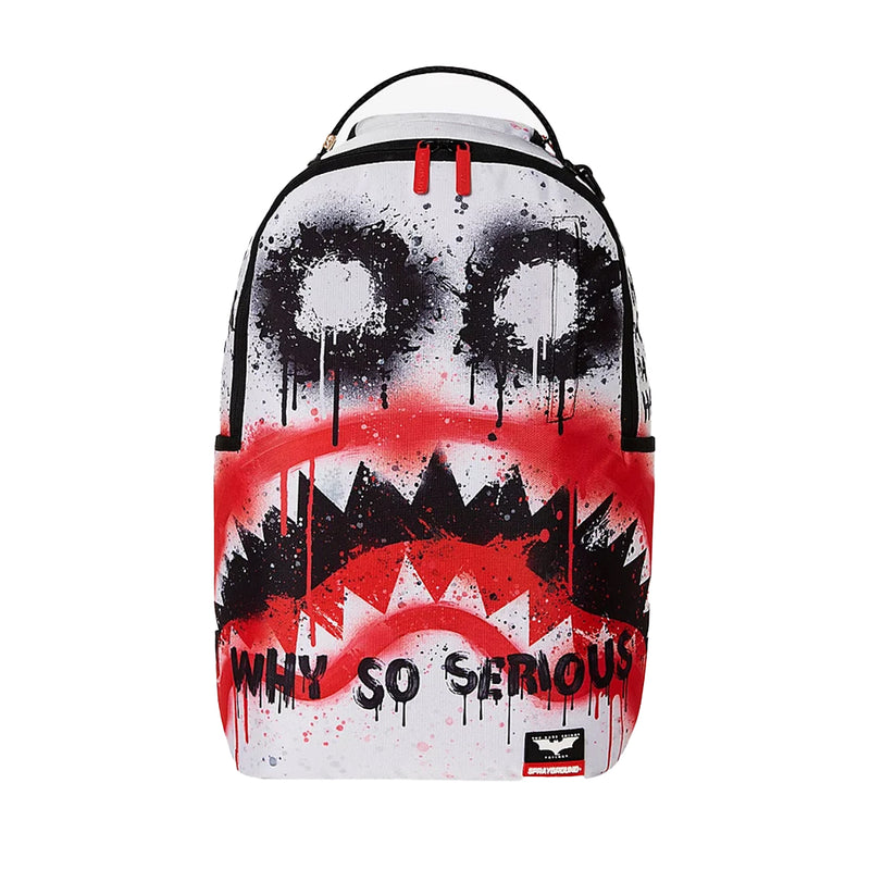 Sprayground Unisex The Joker Makeup Shark Mouth DLXR Backpack 910B7120NSZ White/Red