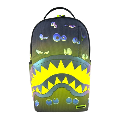 Sprayground Unisex Eyes On You Glow In The Dark Effect DLXR Backpack 910B7121NSZ Black/Neon