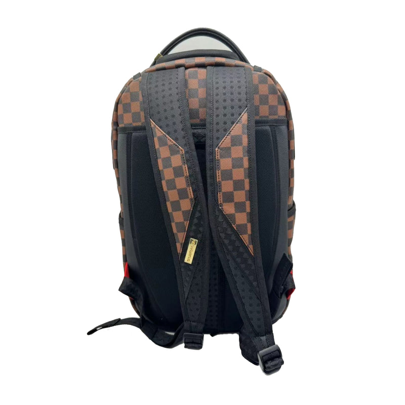 Sprayground Unisex Sawtooth Sharks In Paris DLXSV Backpack 910B7200NSZ Brown/Black/Red
