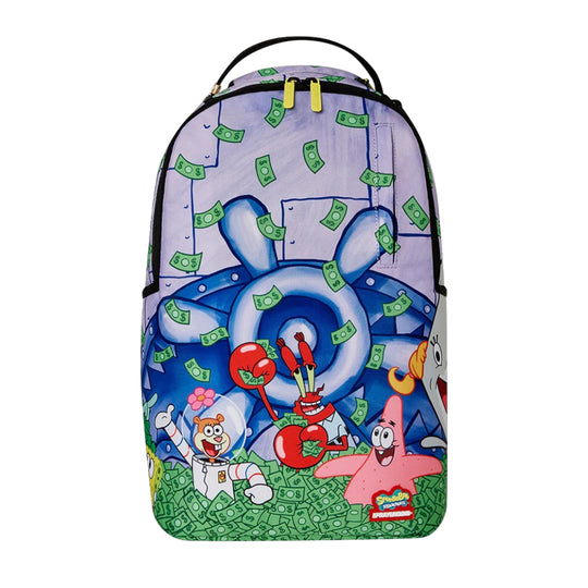 Sprayground Unisex Spongebob Crew Money Bath DLXR Backpack 910B7298NSZ Brown Multicolor