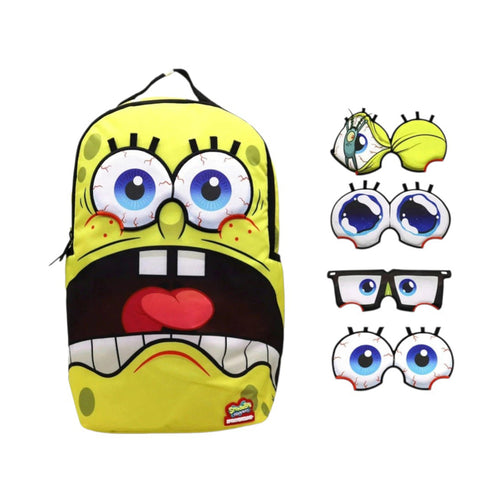 Sprayground Unisex Spongebob Removable Eyes DLXR Backpack 910B7302NSZ Multicolor