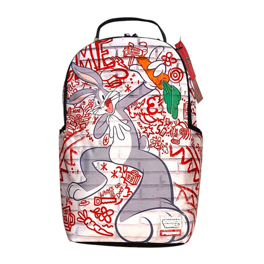 Sprayground Unisex Looney Tunes Graffiti Bugs DLXR Backpack 910B7323NSZ White/Red