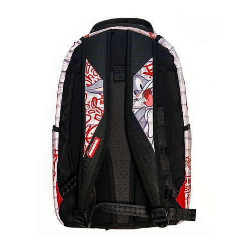 Sprayground Unisex Looney Tunes Graffiti Bugs DLXR Backpack 910B7323NSZ White/Red