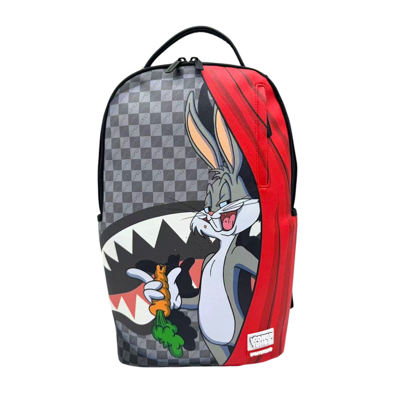 Sprayground Unisex Bugs Curtain Reveal DLXSV Backpack 910B7343NSZ Grey/Red