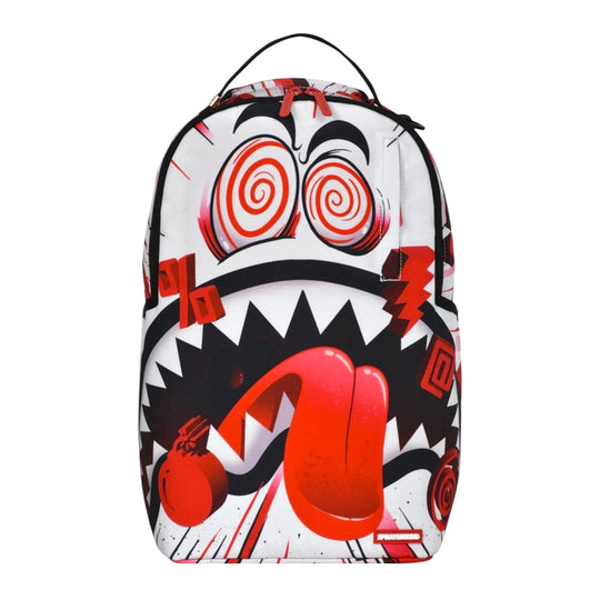 Sprayground Unisex Wtf?! Shark DLXR Backpack 910B7375NSZ Red/Multicolor