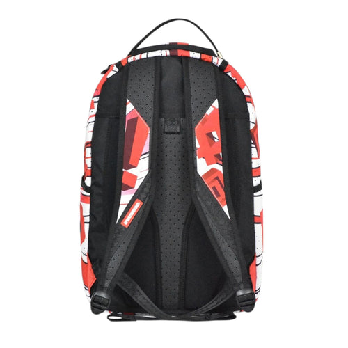 Sprayground Unisex Wtf?! Shark DLXR Backpack 910B7375NSZ Red/Multicolor