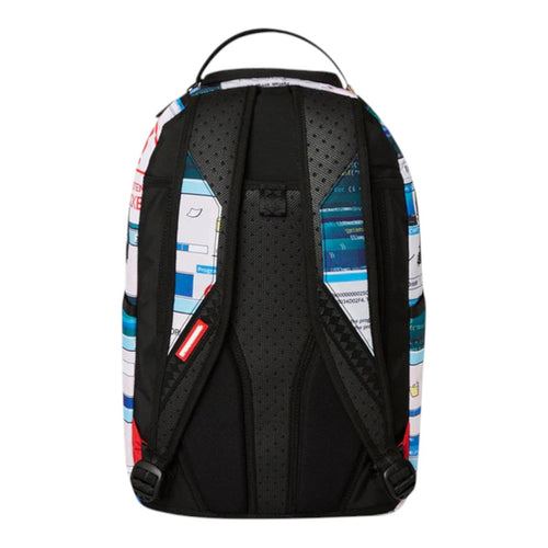 Sprayground Unisex Hacked Shark DLXR Backpack 910B7410NSZ White/Black