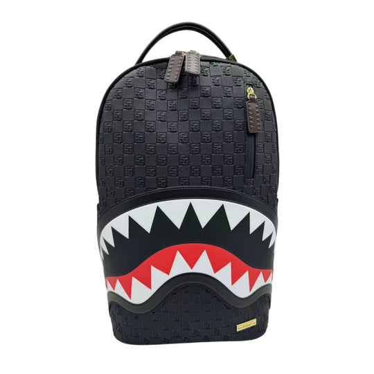 Sprayground Unisex Black Out Sharks In Paris DLXSV Backpack 910B7531NSZ Black/Red