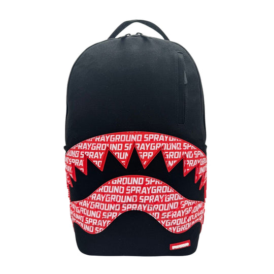 Sprayground Unisex Logo Mouth Core DLX Cotton Backpack 910B7541NSZ Black/Red