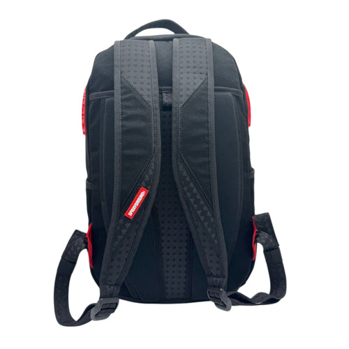 Sprayground Unisex Logo Mouth Core DLX Cotton Backpack 910B7541NSZ Black/Red