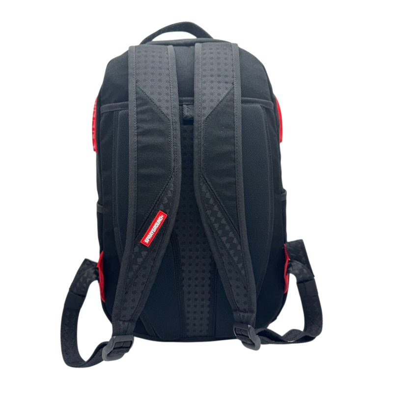 Sprayground Unisex Logo Mouth Core DLX Cotton Backpack 910B7541NSZ Black/Red