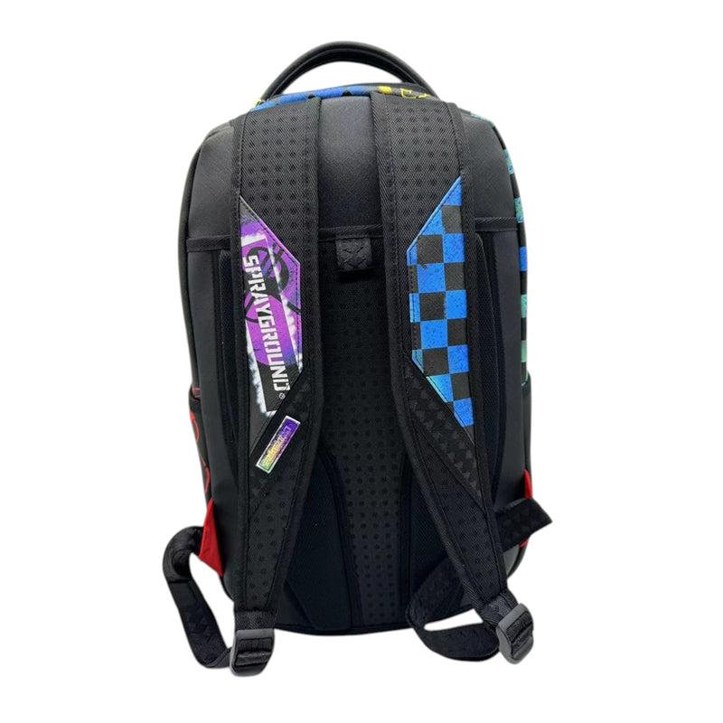 Sprayground Unisex Shark Central Stencils- Black DLXSV Backpack 910B7620NSZ Black/Purple