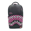 Sprayground Unisex Shark Central Breakup Check Sorbet Grey Backpack 910B7635NSZ Black/Pink