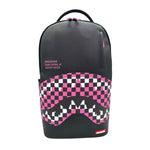Sprayground Unisex Shark Central Breakup Check Sorbet Grey Backpack 910B7635NSZ Black/Pink