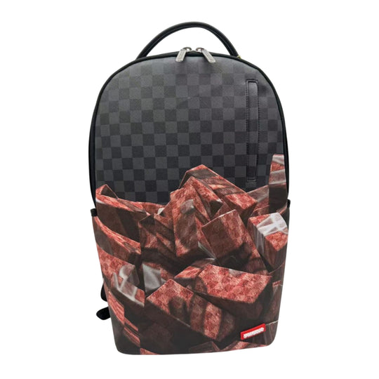 Sprayground Unisex Bag Of Bricks DLXSV Backpack 910B7640NSZ Black/Red