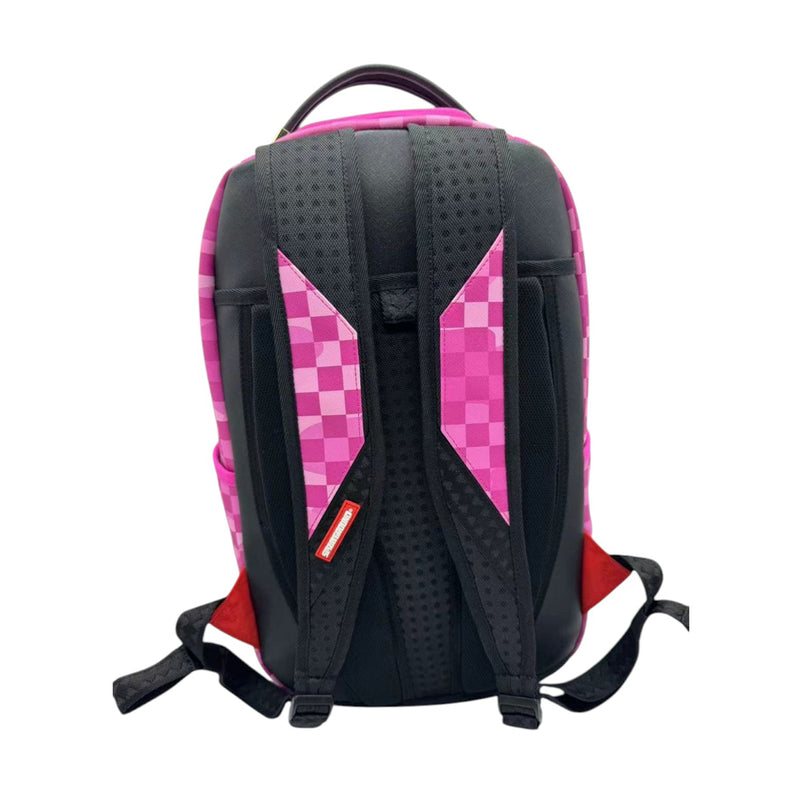 Sprayground Unisex Pink Camocheck DLXSV Backpack 910B7658NSZ Pink/Black