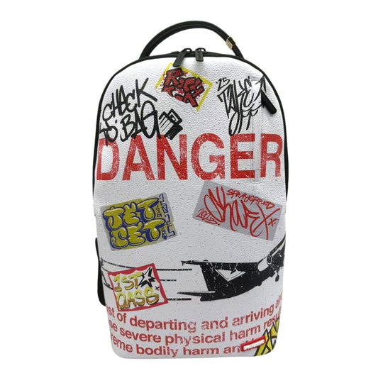 Sprayground Unisex Jetblast Tag DLXSV Backpack 910B7664NSZ White/Multicolor