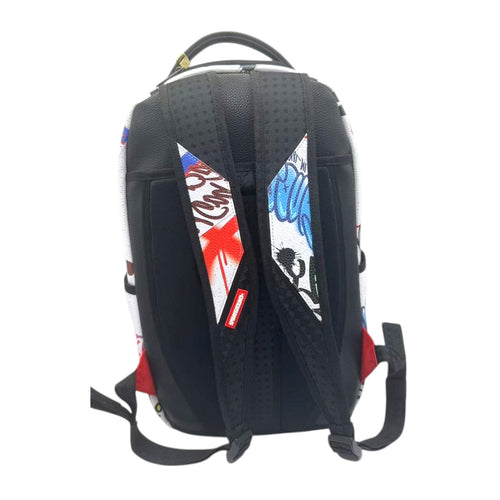 Sprayground Unisex Jetblast Tag DLXSV Backpack 910B7664NSZ White/Multicolor