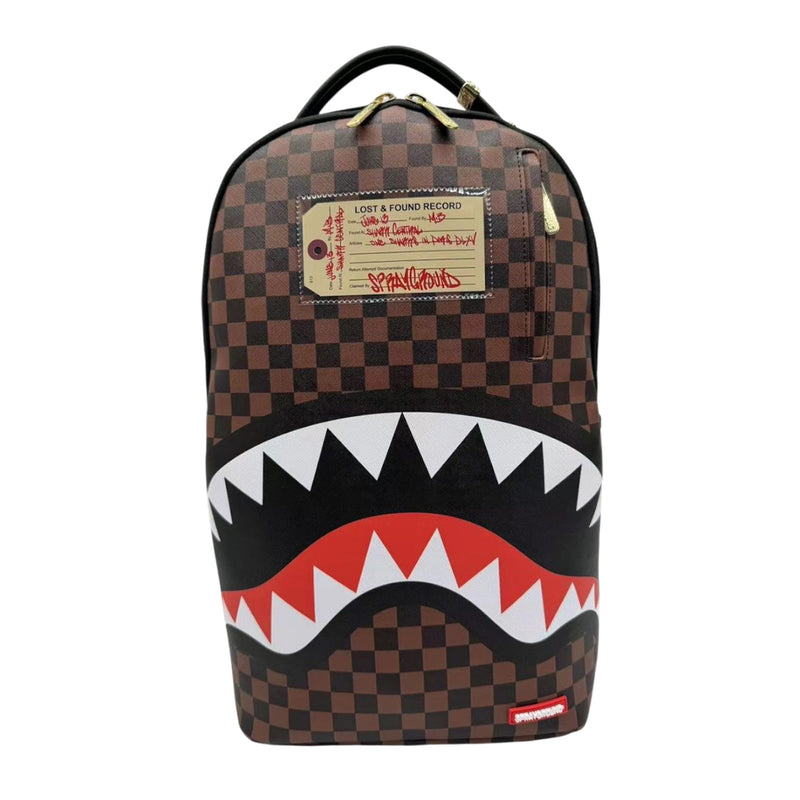 Sprayground Unisex Sharks In Paris Lost & Found Backpack 910B7687NSZ Check/Black