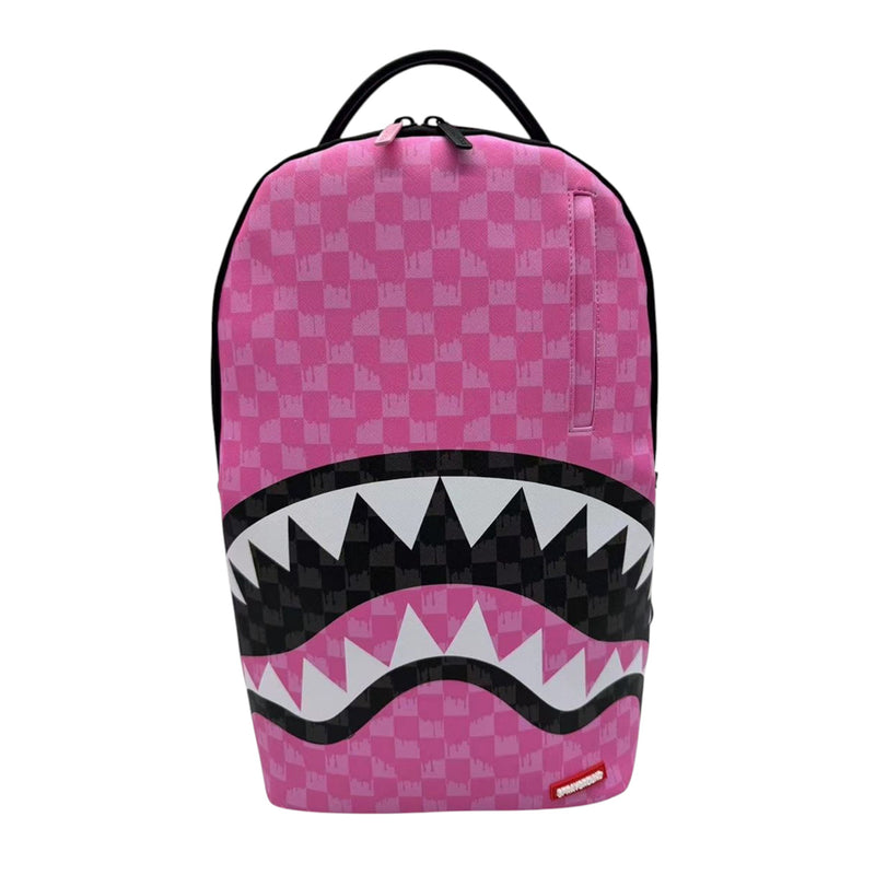Sprayground Unisex Pink And Black Drip Check DLXSV Backpack 910B7694NSZ Pink/Black