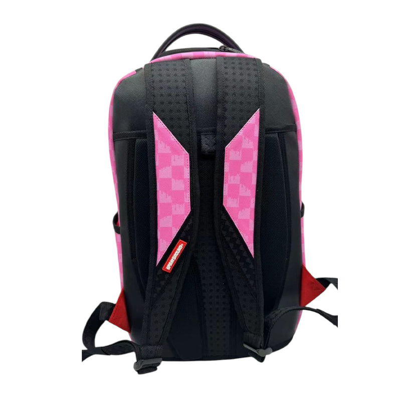 Sprayground Unisex Pink And Black Drip Check DLXSV Backpack 910B7694NSZ Pink/Black