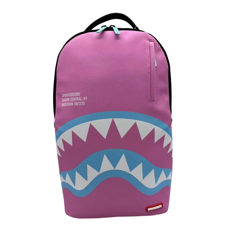 Sprayground Unisex Shark Central Cotton Candy DLXSV Backpack 910B7734NSZ Pink/Blue