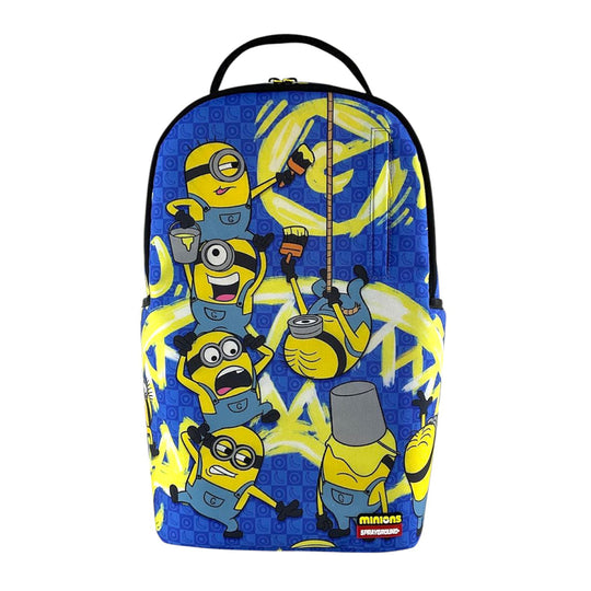 Sprayground Unisex Minion Banana Mayhem DLXR Backpack 910B7738NSZ Blue/Yellow