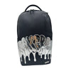 Sprayground Unisex Metallic Drip Shark Bubble Letters DLX Backpack 910B7745NSZ Black/White