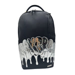 Sprayground Unisex Metallic Drip Shark Bubble Letters DLX Backpack 910B7745NSZ Black/White