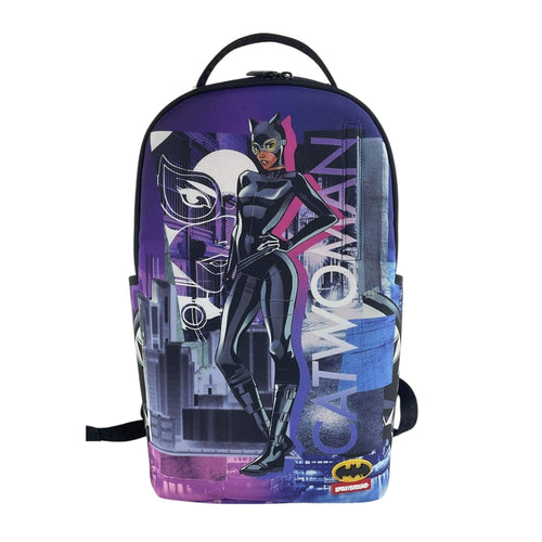 Sprayground Unisex Cat Woman In The City DLXR Backpack 910B7746NSZ Violet/Black