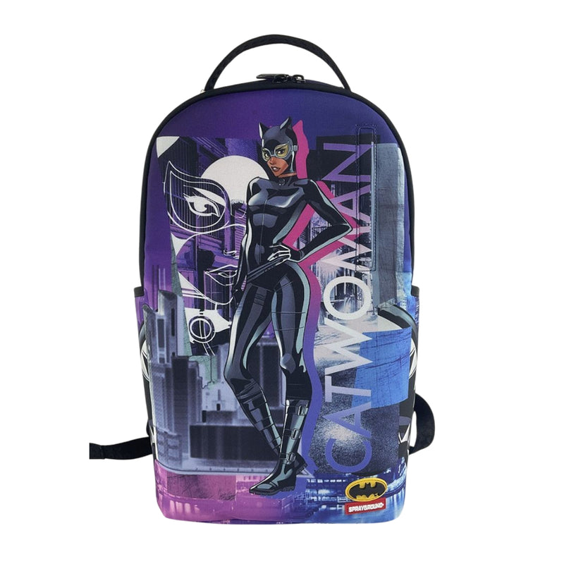 Sprayground Unisex Cat Woman In The City DLXR Backpack 910B7746NSZ Violet/Black