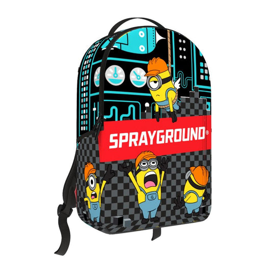 Sprayground Unisex Minion And Sprayground Sign Backpack 910B7791NSZ Black/Blue