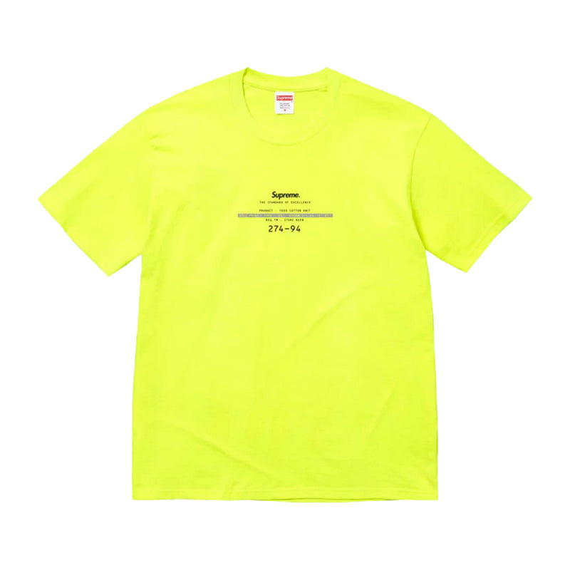 Supreme Mens Standard Crew Neck T-Shirt SS24T25 Fluorescent Yellow